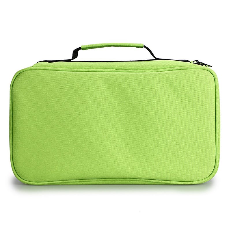 BTSKY Art Marker Carrying Case Lipstick Organizer-60 Slots Canvas Zippered Markers Storage for Touch Spectrum Noir Paint Sharpie Markers, Empty Wallet Only(Green) - Image 2